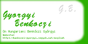 gyorgyi benkoczi business card