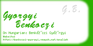 gyorgyi benkoczi business card